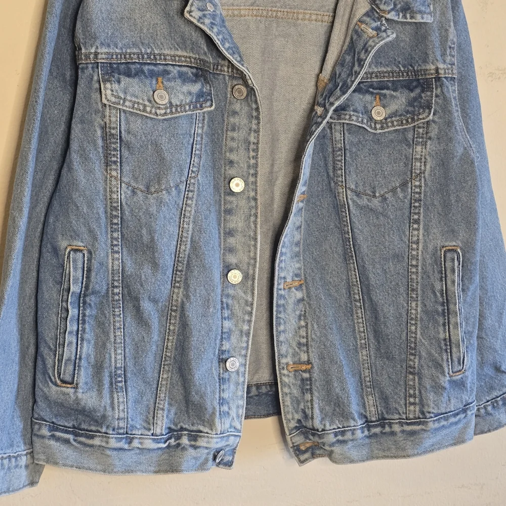Old Navy Girls XL 14-16 Oversized Denim Jean Jacket Blue 100% Cotton Teen